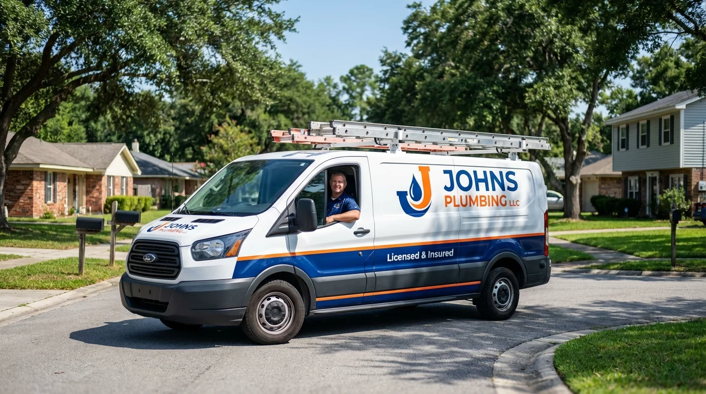 Johns Plumbing LLC service van in San Ramon, CA