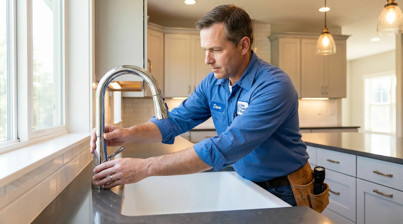 Kitchen faucet installation by Johns Plumbing LLC in San Ramon
